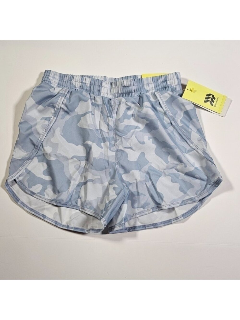 All In Motion Girl's Activewear Quick Dry Shorts Blue Camouflage Size L (10/12)